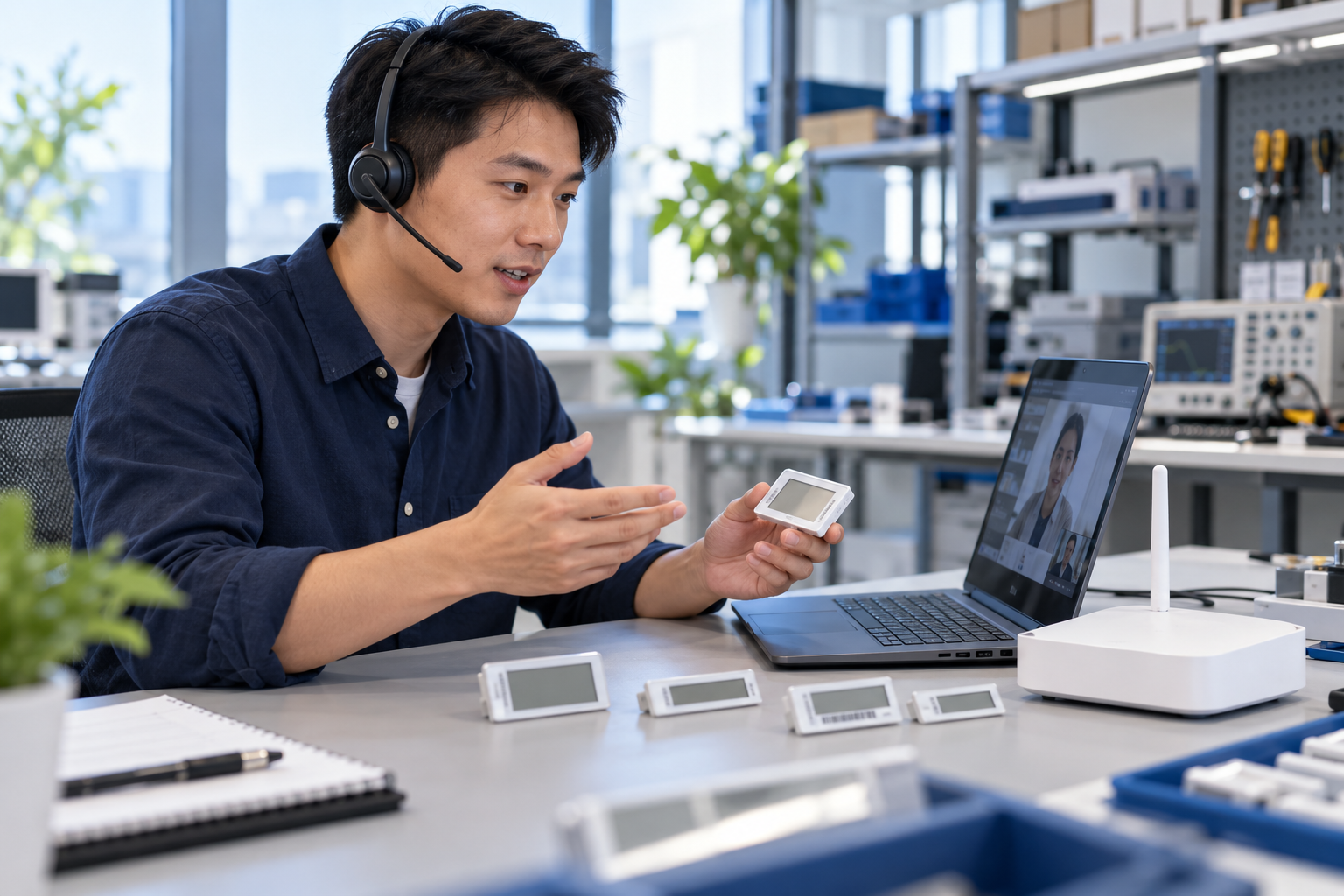 Overseas technical support — conceptual recruitment illustration